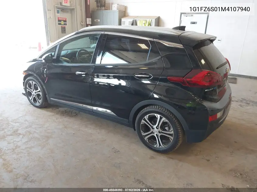 2021 Chevrolet Bolt Ev Fwd Premier VIN: 1G1FZ6S01M4107940 Lot: 45548393