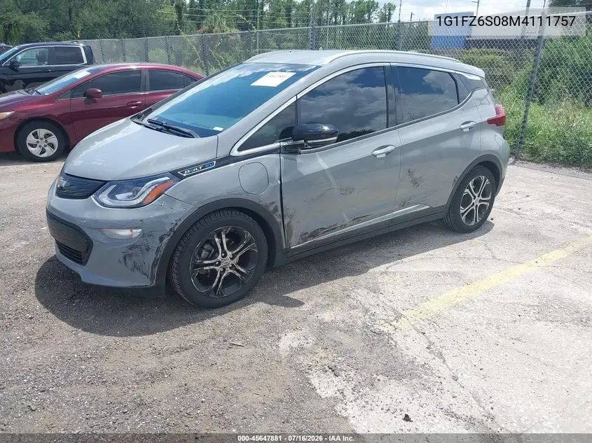 2021 Chevrolet Bolt Ev Fwd Premier VIN: 1G1FZ6S08M4111757 Lot: 45647881