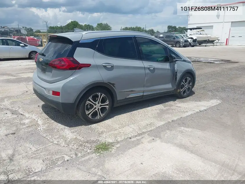 2021 Chevrolet Bolt Ev Fwd Premier VIN: 1G1FZ6S08M4111757 Lot: 45647881