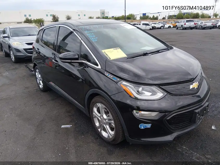 2021 Chevrolet Bolt Ev Fwd Lt VIN: 1G1FY6S07M4104897 Lot: 45676555