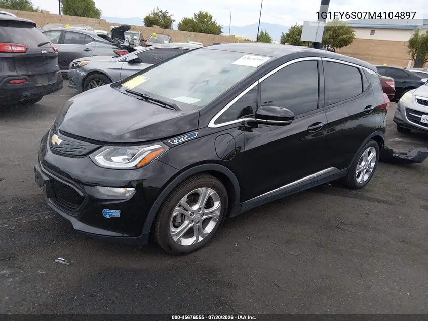 2021 Chevrolet Bolt Ev Fwd Lt VIN: 1G1FY6S07M4104897 Lot: 45676555
