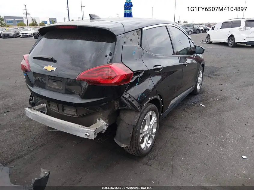 2021 Chevrolet Bolt Ev Fwd Lt VIN: 1G1FY6S07M4104897 Lot: 45676555