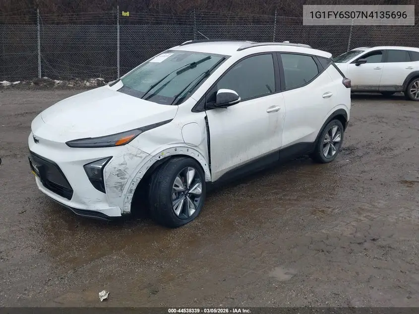 2022 Chevrolet Bolt Euv Fwd Lt VIN: 1G1FY6S07N4135696 Lot: 44538339