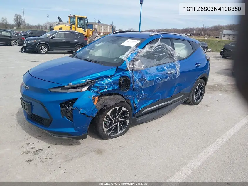 2022 Chevrolet Bolt Euv Fwd Premier VIN: 1G1FZ6S03N4108850 Lot: 44577755