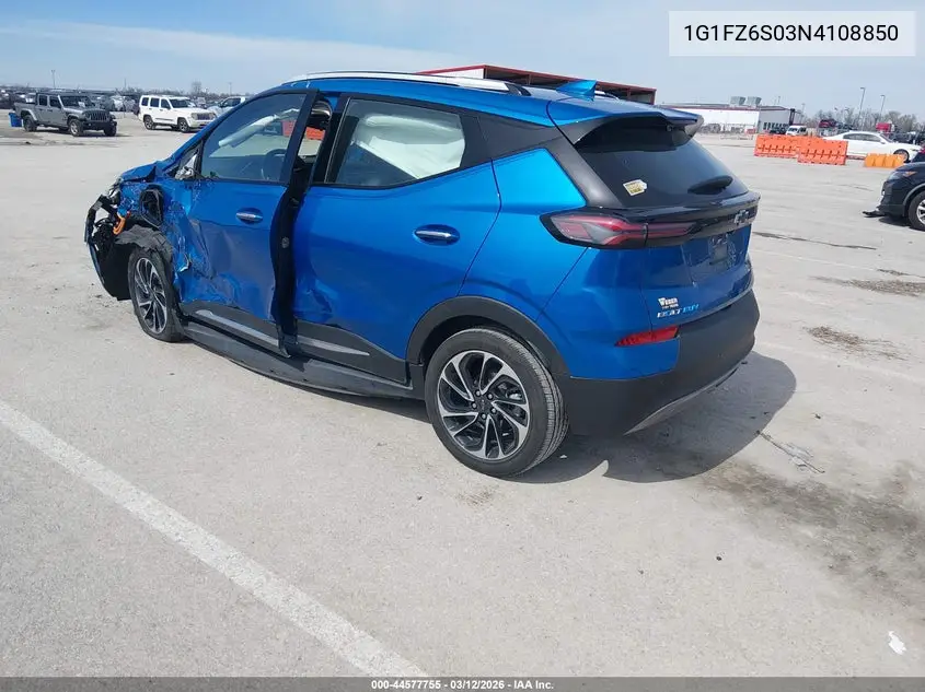 2022 Chevrolet Bolt Euv Fwd Premier VIN: 1G1FZ6S03N4108850 Lot: 44577755