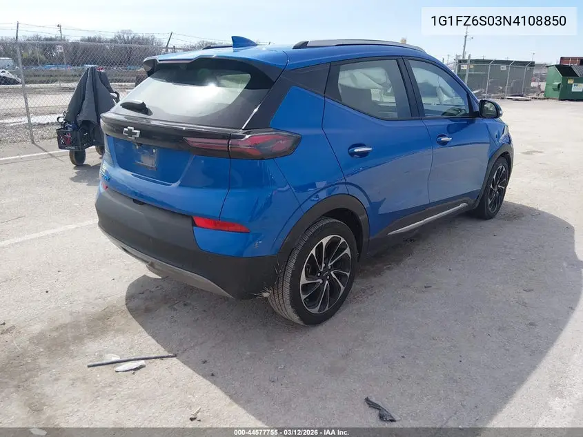2022 Chevrolet Bolt Euv Fwd Premier VIN: 1G1FZ6S03N4108850 Lot: 44577755