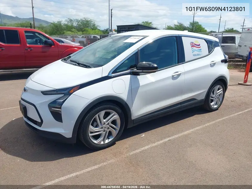 2022 Chevrolet Bolt Ev Fwd 1Lt VIN: 1G1FW6S09N4123801 Lot: 44758350