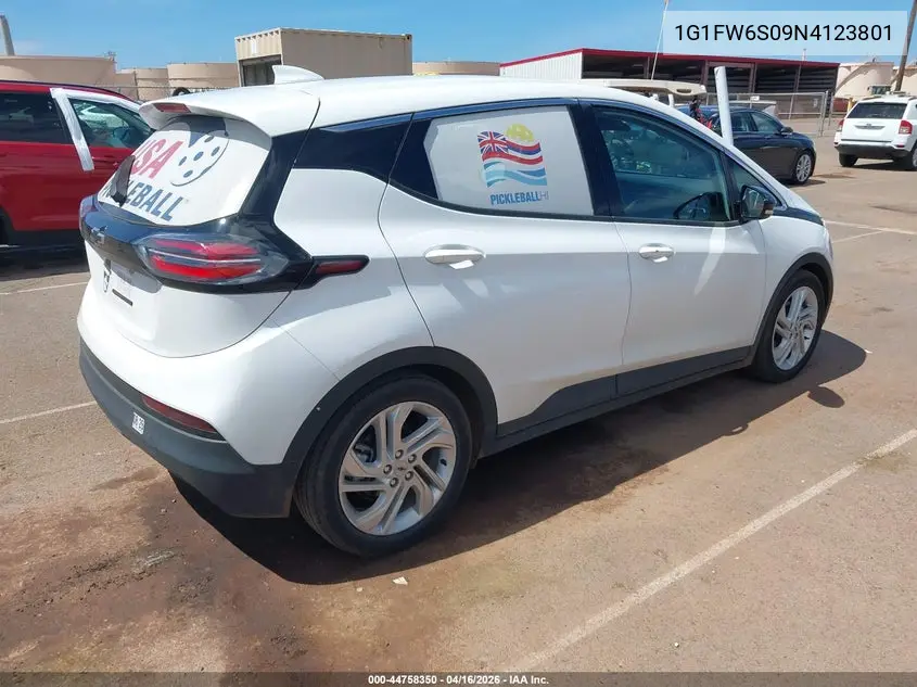 2022 Chevrolet Bolt Ev Fwd 1Lt VIN: 1G1FW6S09N4123801 Lot: 44758350