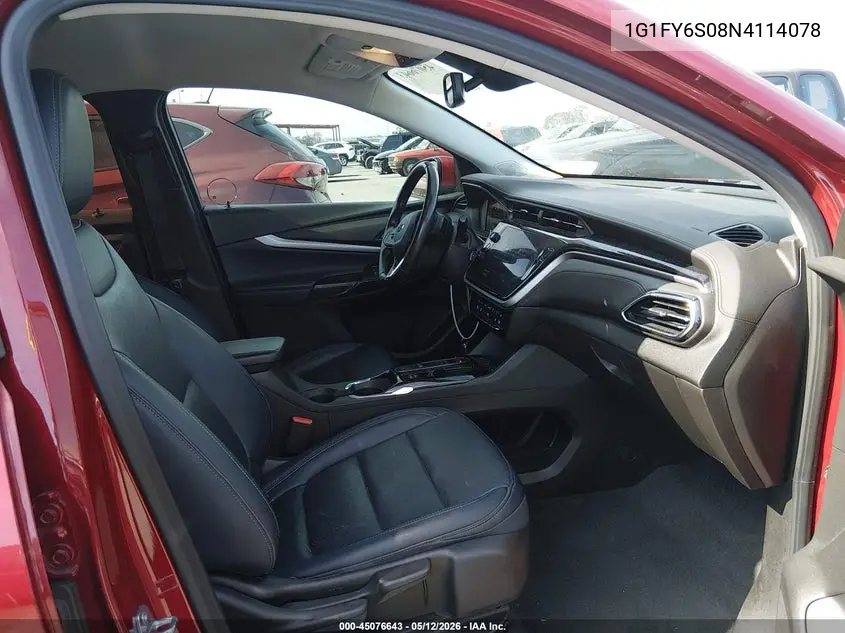 2022 Chevrolet Bolt Euv Fwd Lt VIN: 1G1FY6S08N4114078 Lot: 45076643