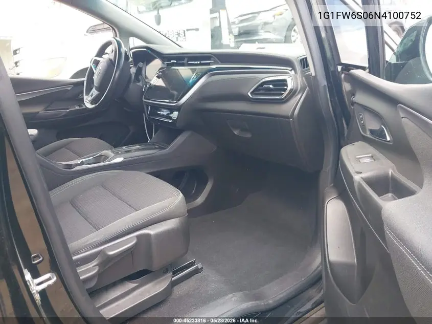 2022 Chevrolet Bolt Ev Fwd 1Lt VIN: 1G1FW6S06N4100752 Lot: 45233816