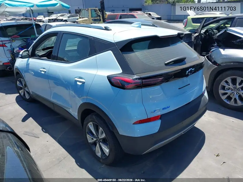 2022 Chevrolet Bolt Euv Fwd Lt VIN: 1G1FY6S01N4111703 Lot: 45449158