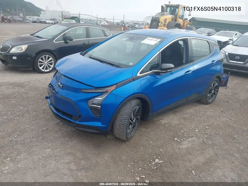2022 Chevrolet Bolt Ev Fwd 2Lt VIN: 1G1FX6S05N4100318 Lot: 45487538