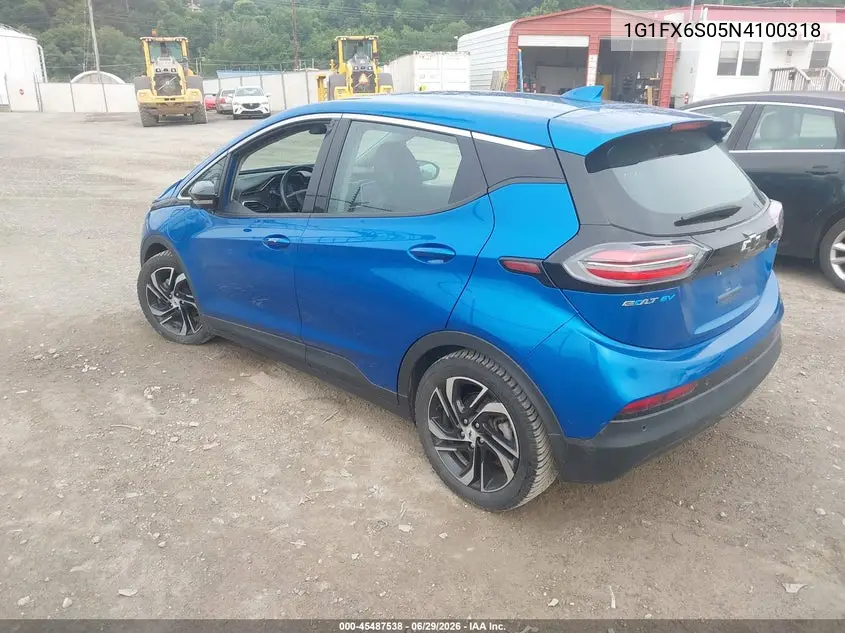 2022 Chevrolet Bolt Ev Fwd 2Lt VIN: 1G1FX6S05N4100318 Lot: 45487538