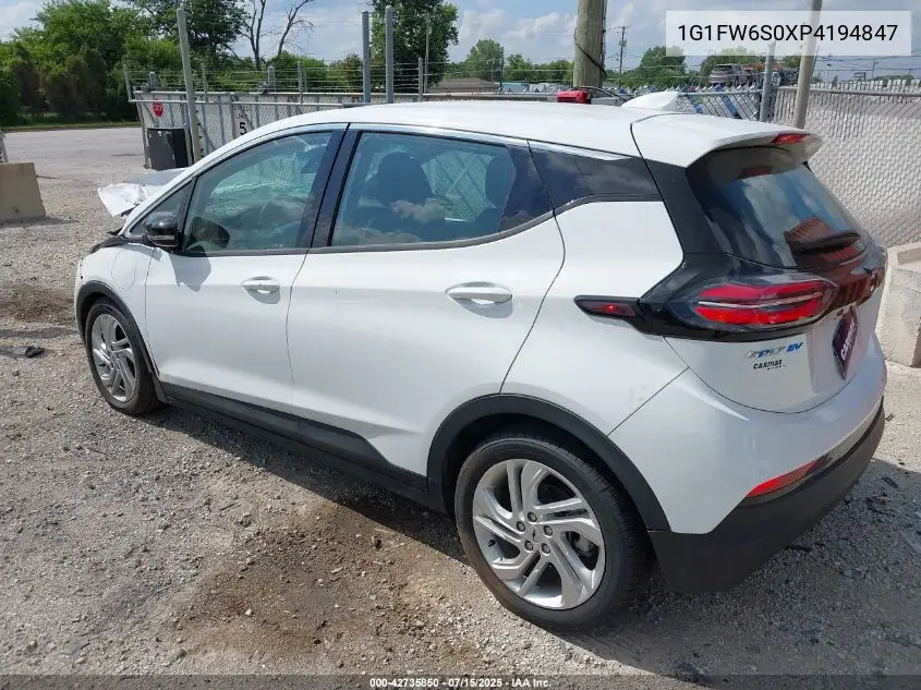 2023 Chevrolet Bolt Ev Fwd 1Lt VIN: 1G1FW6S0XP4194847 Lot: 42735850