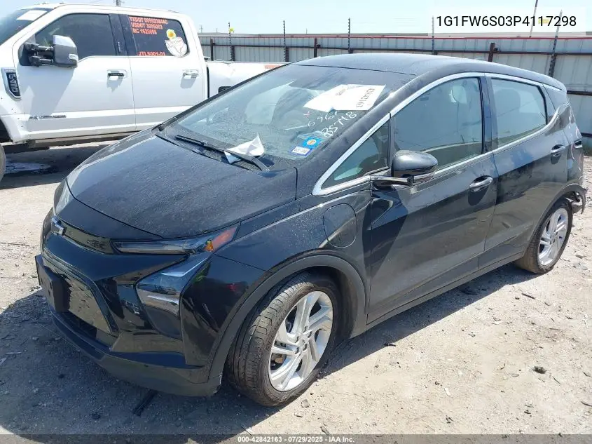 2023 Chevrolet Bolt Ev Fwd 1Lt VIN: 1G1FW6S03P4117298 Lot: 42842163