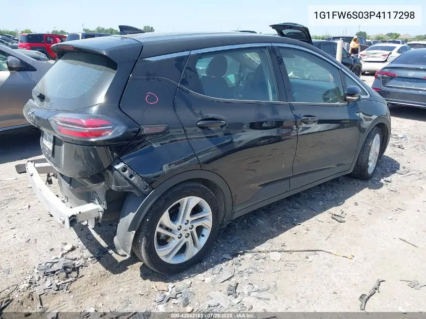 2023 Chevrolet Bolt Ev Fwd 1Lt VIN: 1G1FW6S03P4117298 Lot: 42842163