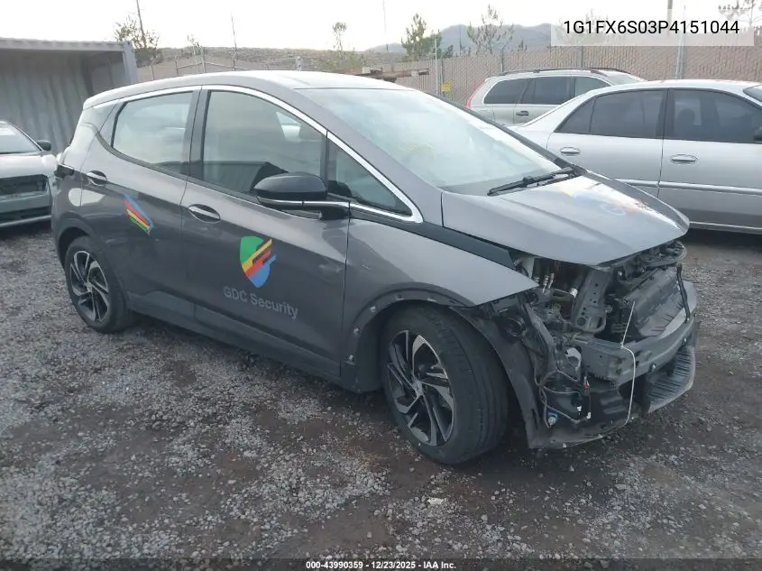 2023 Chevrolet Bolt Ev Fwd 2Lt VIN: 1G1FX6S03P4151044 Lot: 43990359
