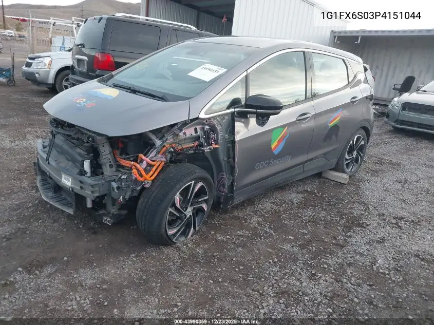 2023 Chevrolet Bolt Ev Fwd 2Lt VIN: 1G1FX6S03P4151044 Lot: 43990359