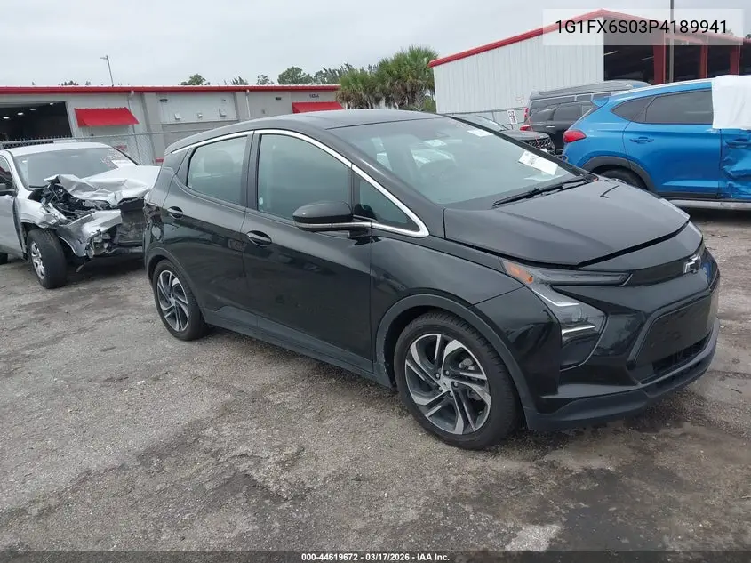 2023 Chevrolet Bolt Ev Fwd 2Lt VIN: 1G1FX6S03P4189941 Lot: 44619672