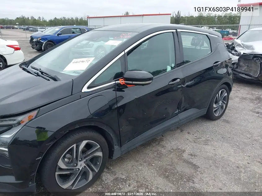 2023 Chevrolet Bolt Ev Fwd 2Lt VIN: 1G1FX6S03P4189941 Lot: 44619672