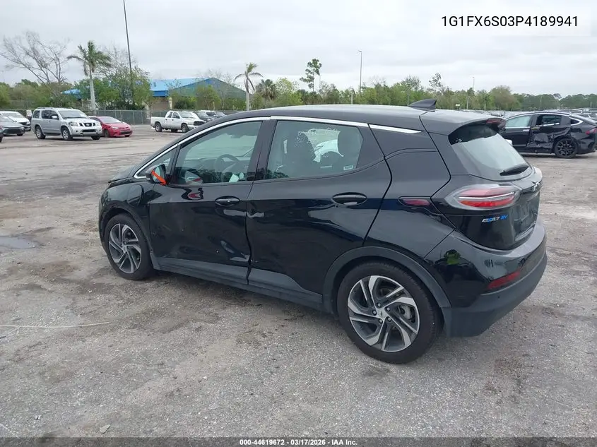 2023 Chevrolet Bolt Ev Fwd 2Lt VIN: 1G1FX6S03P4189941 Lot: 44619672