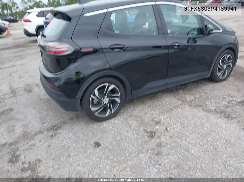 2023 Chevrolet Bolt Ev Fwd 2Lt VIN: 1G1FX6S03P4189941 Lot: 44619672