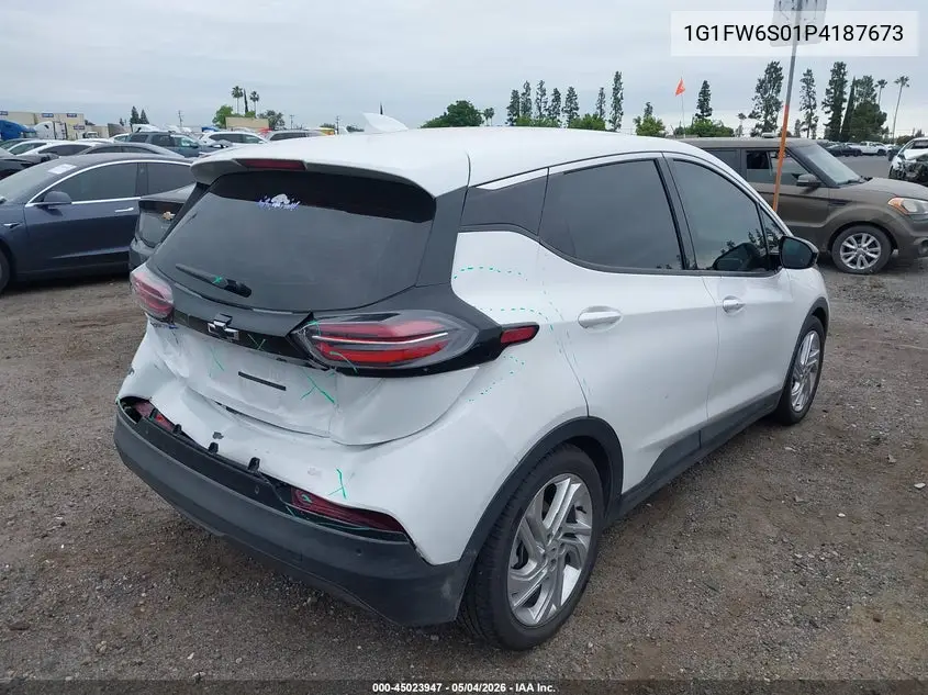 2023 Chevrolet Bolt Ev Fwd 1Lt VIN: 1G1FW6S01P4187673 Lot: 45023947