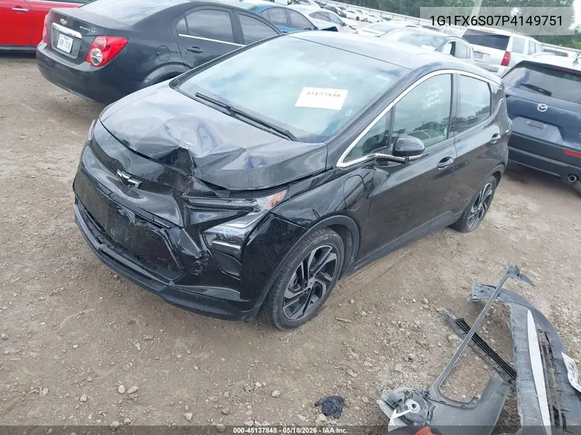 2023 Chevrolet Bolt Ev Fwd 2Lt VIN: 1G1FX6S07P4149751 Lot: 45137848