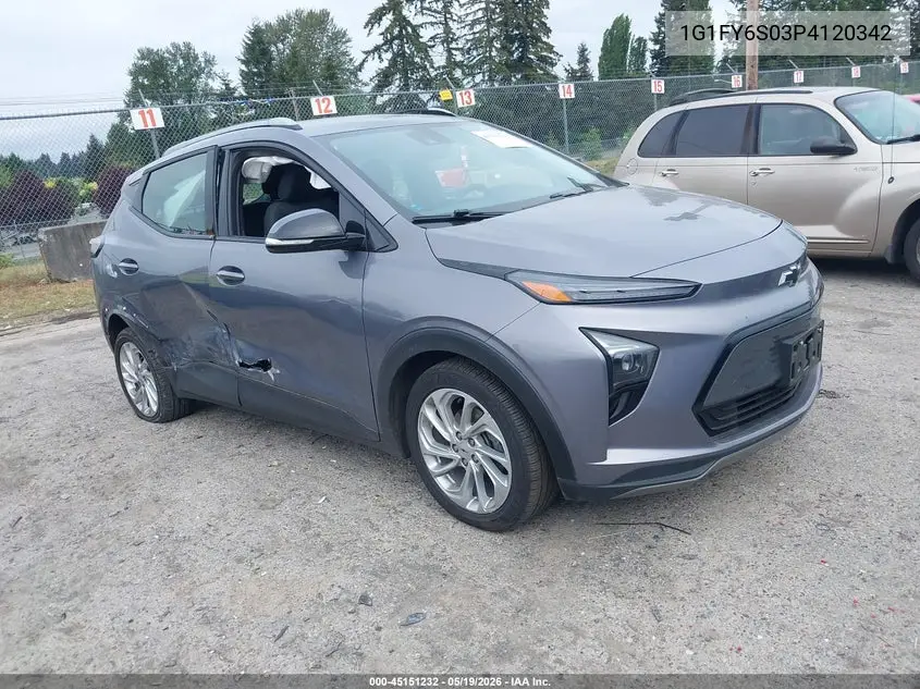 2023 Chevrolet Bolt Euv Fwd Lt VIN: 1G1FY6S03P4120342 Lot: 45151232