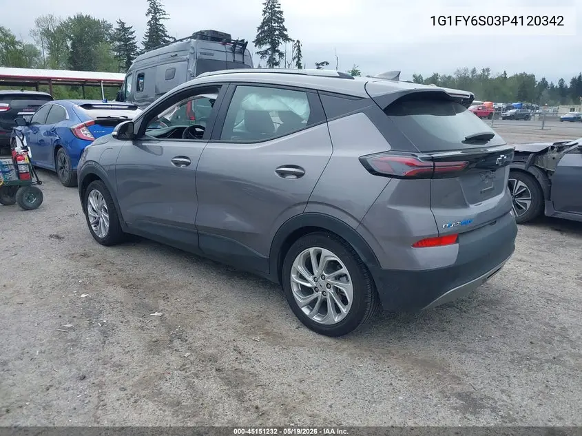 2023 Chevrolet Bolt Euv Fwd Lt VIN: 1G1FY6S03P4120342 Lot: 45151232