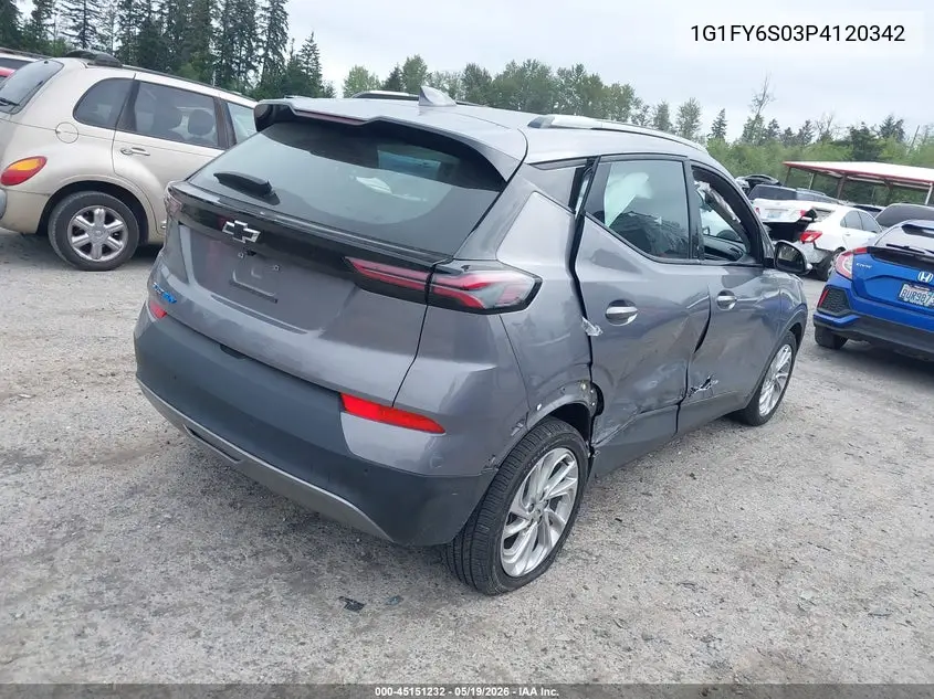 2023 Chevrolet Bolt Euv Fwd Lt VIN: 1G1FY6S03P4120342 Lot: 45151232
