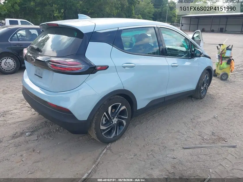 2023 Chevrolet Bolt Ev Fwd 2Lt VIN: 1G1FX6S02P4151990 Lot: 45162151