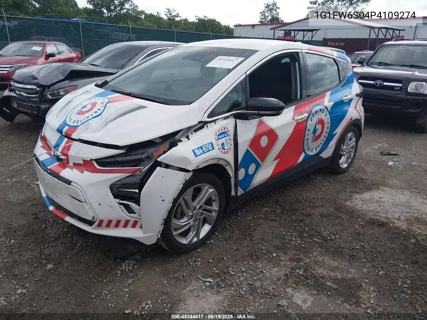 2023 Chevrolet Bolt Ev Fwd 1Lt VIN: 1G1FW6S04P4109274 Lot: 45344417