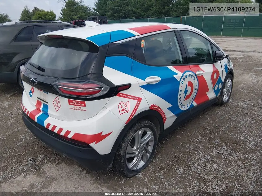 2023 Chevrolet Bolt Ev Fwd 1Lt VIN: 1G1FW6S04P4109274 Lot: 45344417