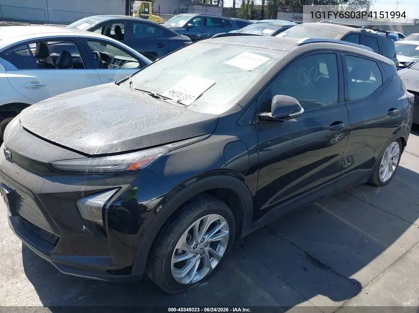 2023 Chevrolet Bolt Euv Fwd Lt VIN: 1G1FY6S03P4151994 Lot: 45349323