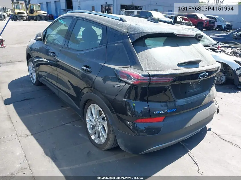 2023 Chevrolet Bolt Euv Fwd Lt VIN: 1G1FY6S03P4151994 Lot: 45349323