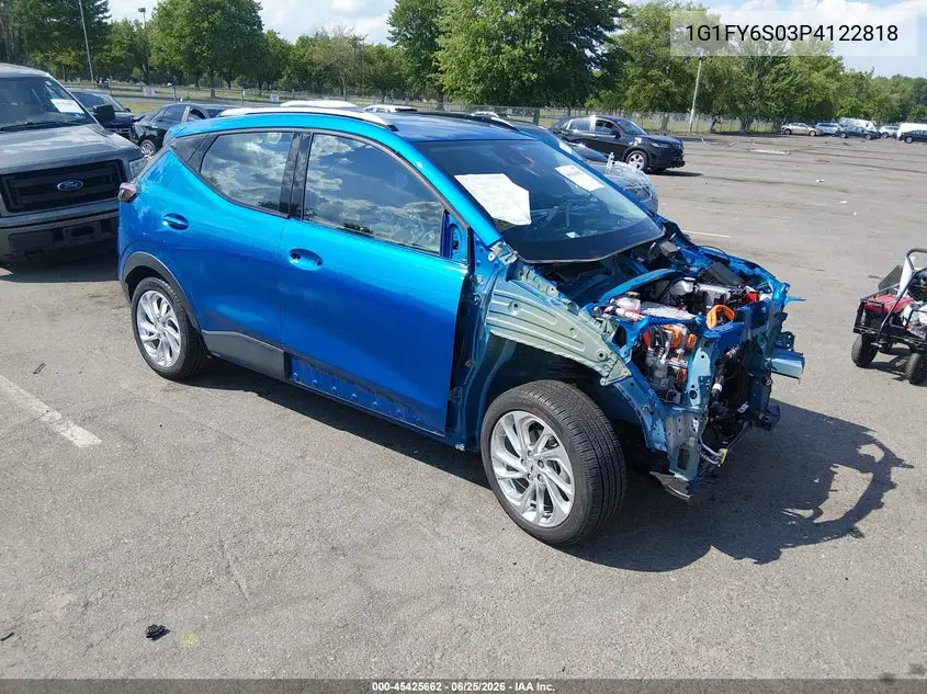 2023 Chevrolet Bolt Euv Fwd Lt VIN: 1G1FY6S03P4122818 Lot: 45425662