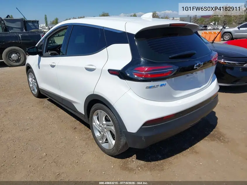2023 Chevrolet Bolt Ev Fwd 1Lt VIN: 1G1FW6S0XP4182911 Lot: 45653215