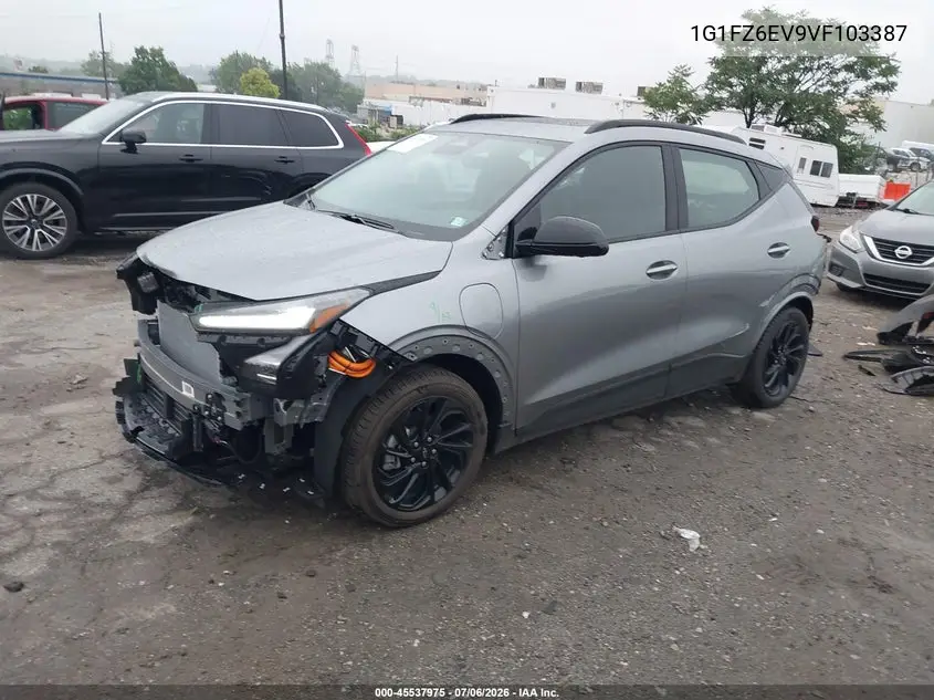 2027 Chevrolet Bolt Rs Fwd VIN: 1G1FZ6EV9VF103387 Lot: 45537975