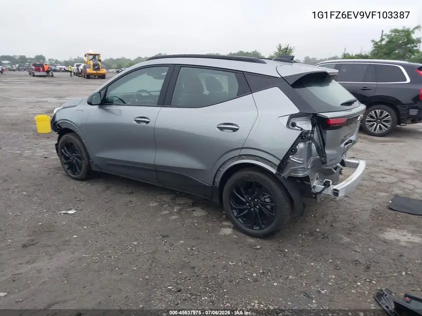 2027 Chevrolet Bolt Rs Fwd VIN: 1G1FZ6EV9VF103387 Lot: 45537975