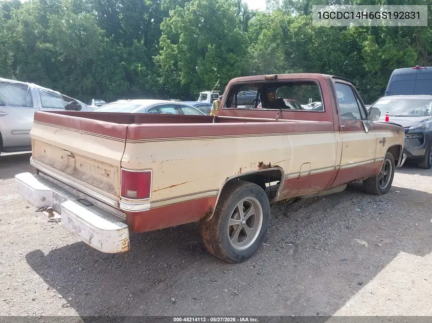 1986 Chevrolet C10 VIN: 1GCDC14H6GS192831 Lot: 45214112