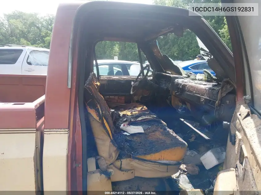 1986 Chevrolet C10 VIN: 1GCDC14H6GS192831 Lot: 45214112