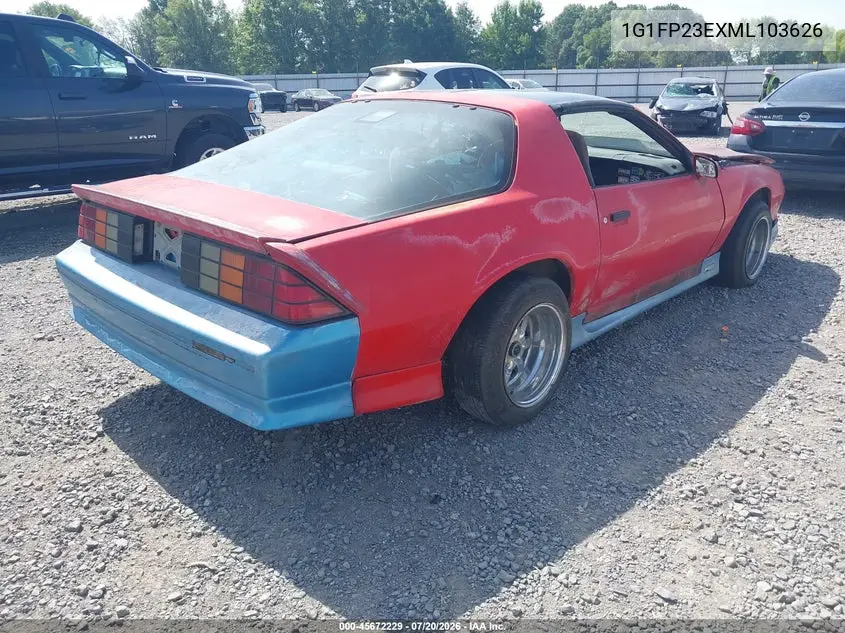 1991 Chevrolet Camaro Rs VIN: 1G1FP23EXML103626 Lot: 45672229