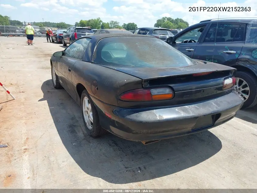 1998 Chevrolet Camaro Z28 VIN: 2G1FP22GXW2152363 Lot: 45413256