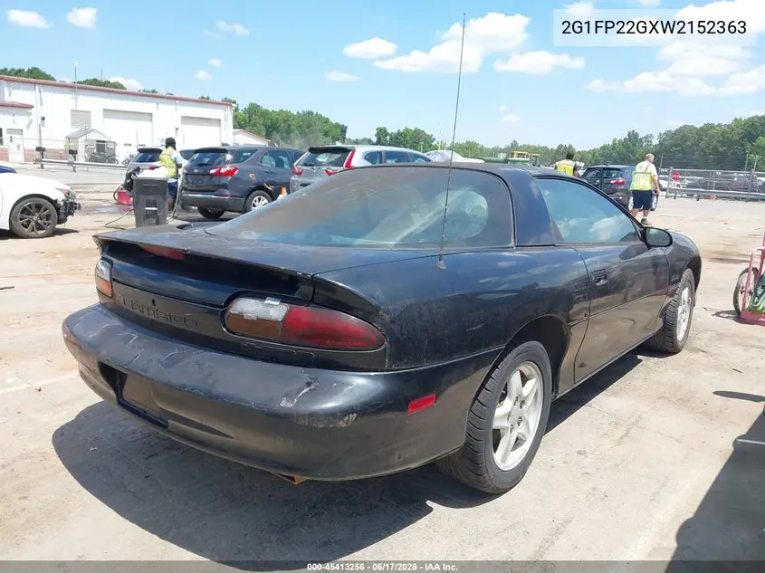 1998 Chevrolet Camaro Z28 VIN: 2G1FP22GXW2152363 Lot: 45413256