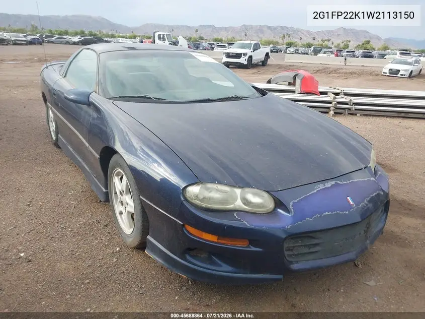 1998 Chevrolet Camaro VIN: 2G1FP22K1W2113150 Lot: 45688864