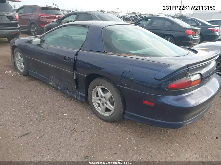 1998 Chevrolet Camaro VIN: 2G1FP22K1W2113150 Lot: 45688864