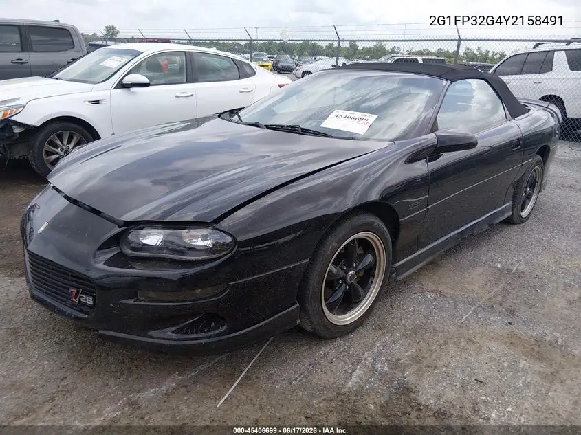 2000 Chevrolet Camaro Z28 VIN: 2G1FP32G4Y2158491 Lot: 45406699