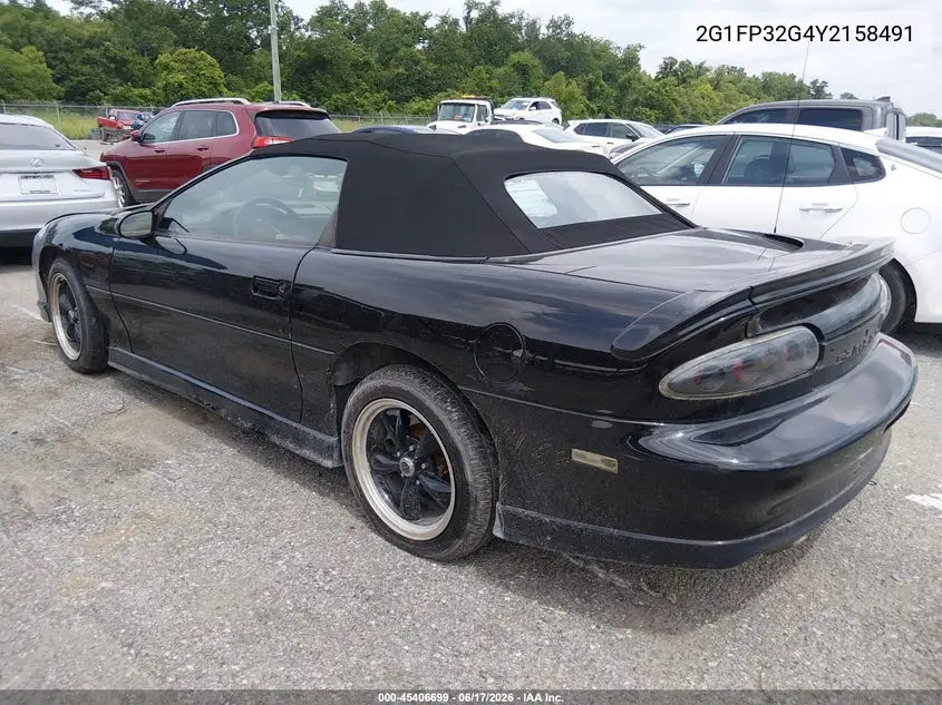 2000 Chevrolet Camaro Z28 VIN: 2G1FP32G4Y2158491 Lot: 45406699