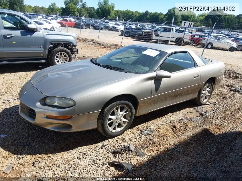 2001 Chevrolet Camaro VIN: 2G1FP22K412114902 Lot: 45286771